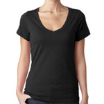 Ladies Sheer V-neck T-Shirt