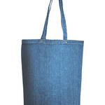 Cotton Denim Gusseted Tote Bag