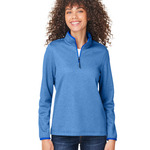 Ladies' Venture Heathered Stripe Quarter-Zip