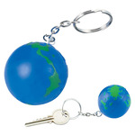 Globe Earth Shape Stress Ball Keychain