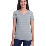 Women's Invisible Stripe V-Neck T-Shirt