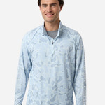 Men's Airweight KC Printed Quarter-Zip Pullover