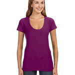 Ladies' V-Neck Slub T-Shirt