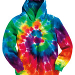 Youth Multi-Color Swirl Hooded Tie-Dyed Sweatshirt