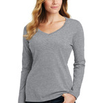 Ladies Long Sleeve Fan Favorite V Neck Tee