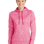 Ladies PosiCharge ® Electric Heather Fleece Hooded Pullover