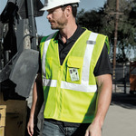 Clear ID Vest with Zipper Closure