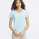 Garment-Dyed Women’s Midweight V-Neck T-Shirt