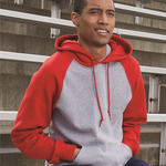 Dri Power® Colorblock Raglan Hooded Sweatshirt