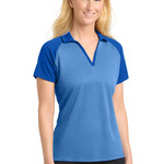Women's PosiCharge ® RacerMesh ® Raglan Heather Block Polo