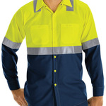 Enhanced & Hi-Visibility Long Sleeve Work Shirt - Tall Sizes