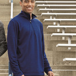 Striated Quarter-Zip Pullover