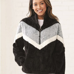 Women's Chevron Fuzzy Fleece Pullover