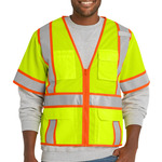 Ansi 107 Class 3 Surveyor Mesh Zippered Two Tone Short Sleeve Vest