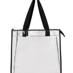 Clear Zippered Tote with Full Gusset