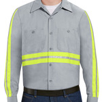 Industrial Enhanced-Visibility Long Sleeve Work Shirt