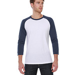 Men's CVC Three-Quarter Sleeve Raglan