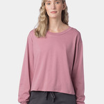 Women's Cotton Jersey Long Sleeve Crop Tee