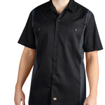 Men's Two-Tone Short-Sleeve Work Shirt