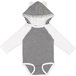 Infant Long Sleeve Fine Jersey Bodysuit With Ears