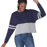 Ladies' Cropped Retro Pom Pom Jersey Fleece