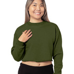 Ladies' USA Made Cropped Crewneck Sweatshirt