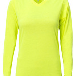 Ladies' Long-Sleeve Softek V-Neck T-Shirt