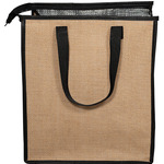 Jute Lunch Cooler Tote Bag