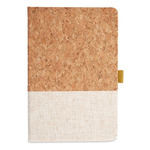 Cork And Heathered Fabric Hardcover Journal 5.5" X 8.25"