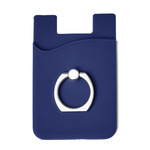 Silicone Card Holder with Metal Ring Phone Stand