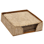 Burlap Coaster Set Set of 6